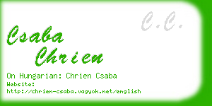 csaba chrien business card